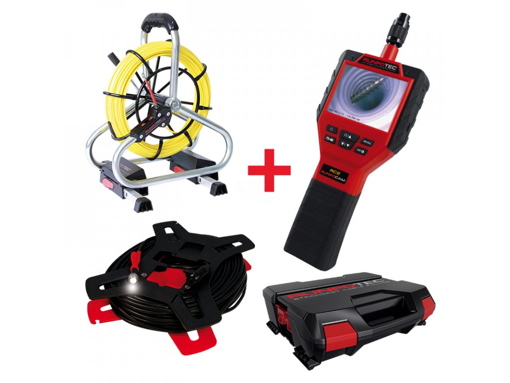 RUNPOTEC 11140 Sada RC2 inspekční kamera (50m) + GF4.5 Sada Profi, protahovací pero Ø 4,5mm (50m) RUNPOTEC 11140 Sada RC2 inspekční kamera (50m) + GF4.5 Sada Profi, protahovací pero Ø 4,5mm (50m)